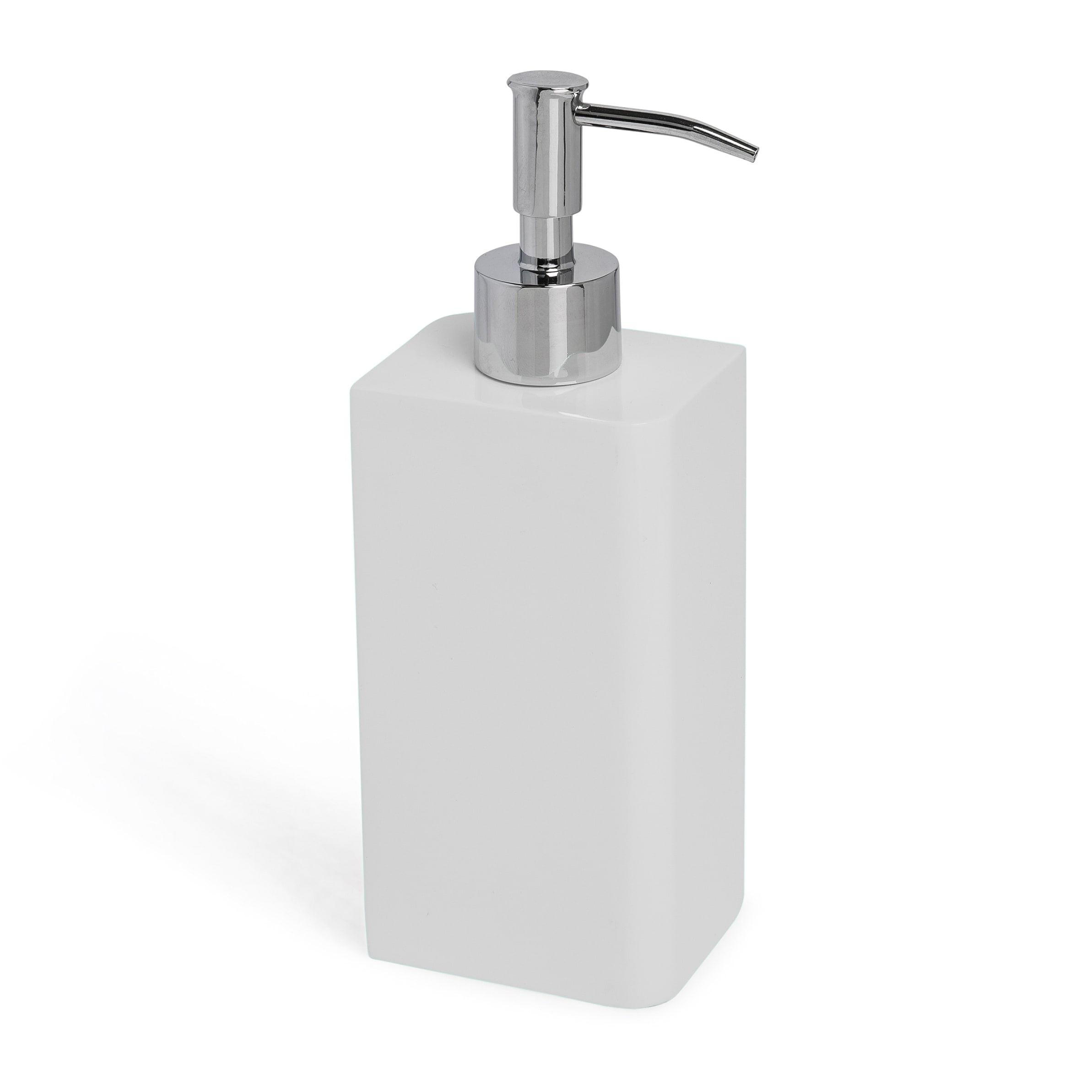 Sleek White Lacca Lotion Dispenser in Smooth Lacquer