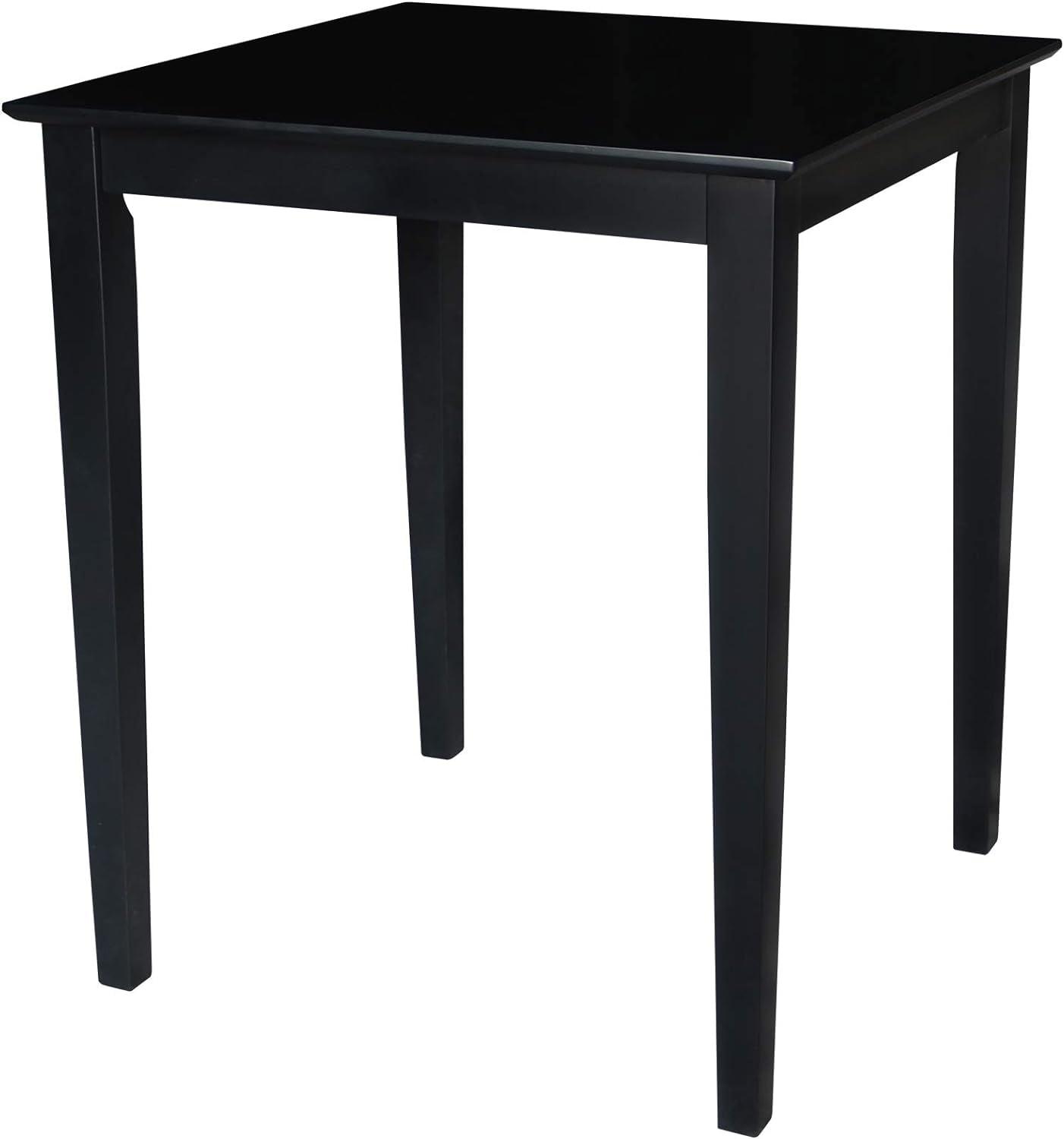 Elegant Shaker-Style Solid Wood Counter Height Table in Black