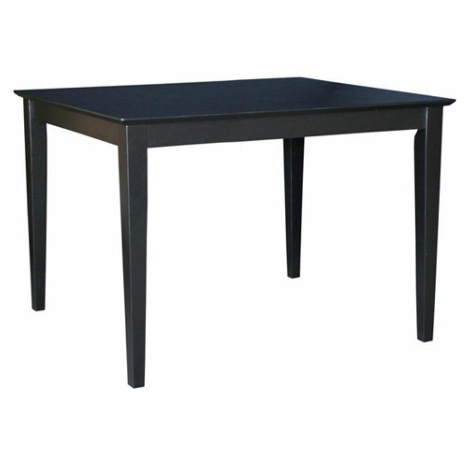 Elegant Solid Wood Shaker-Style Dining Table in Black