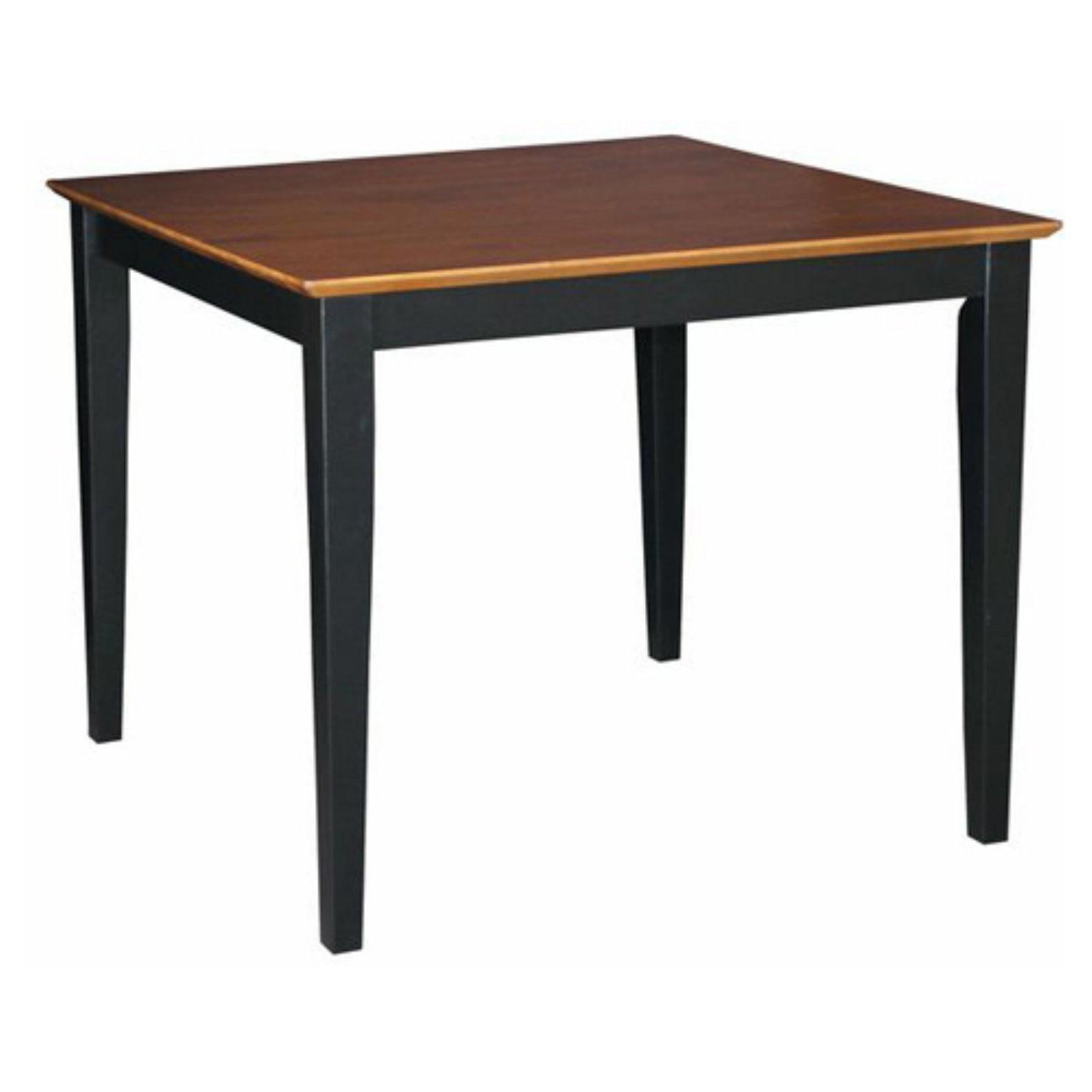 Rossville 36" Square Solid Wood Dining Table with Shaker Legs - Black Cherry