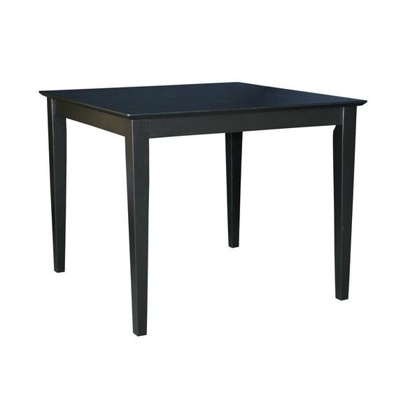 International Concepts 36" Square Solid Wood Top Dining Table with Shaker Legs Black: Parawood, Non-Extension, Seats 4