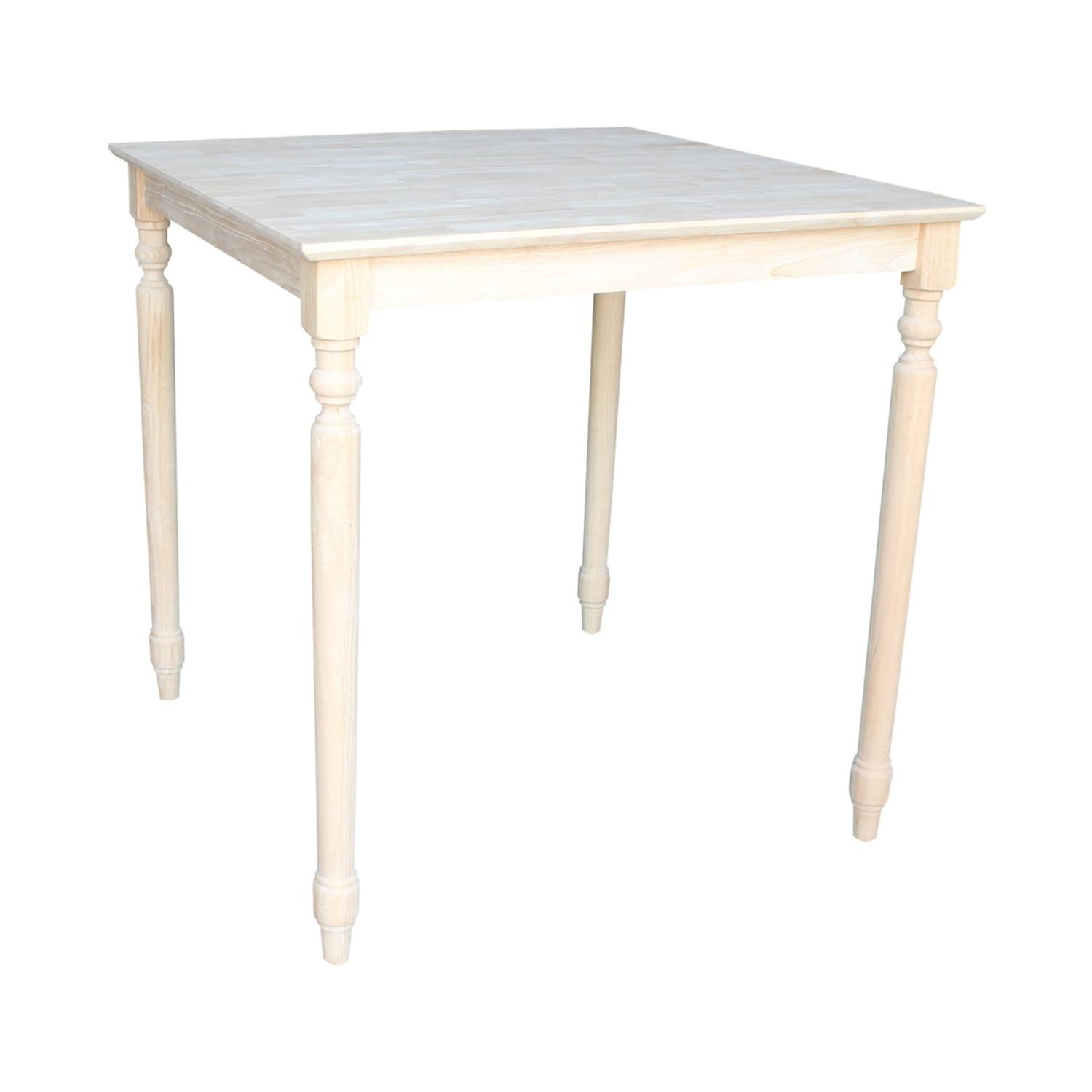 International Concepts Turned Solid Wood Top Dining Table