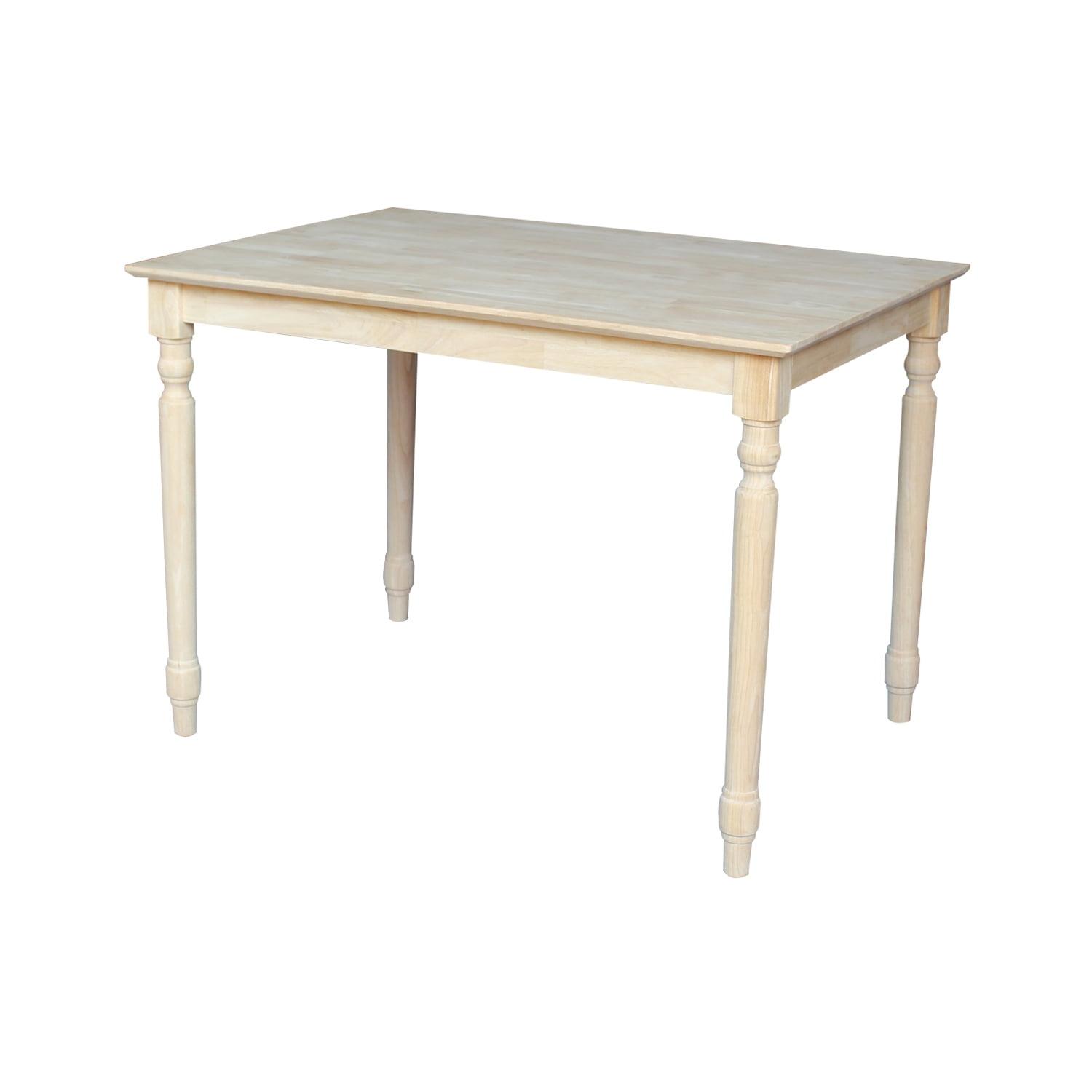 International Concepts Turned Solid Wood Top Dining Table