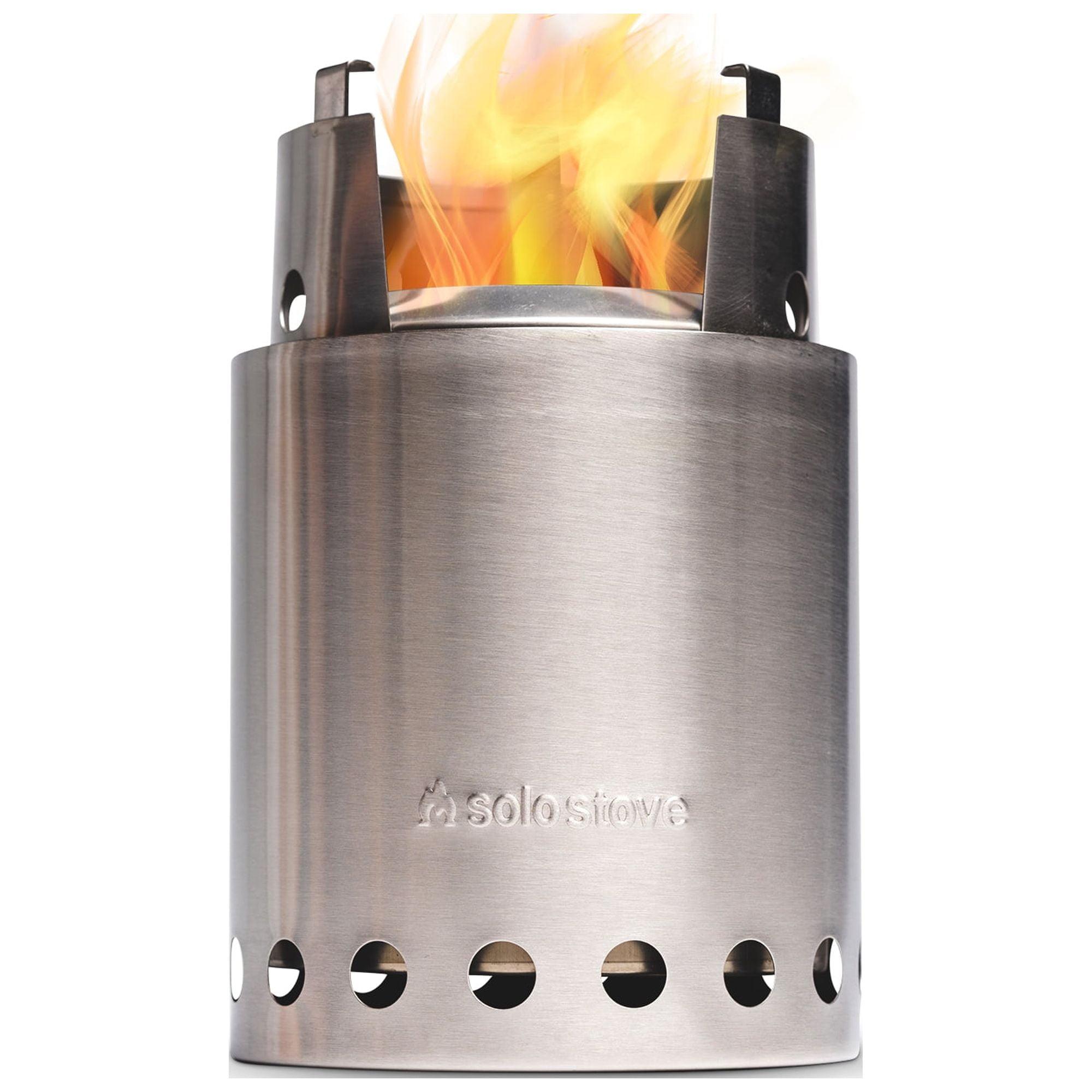 Compact Stainless Steel Wood Burning Camping Stove