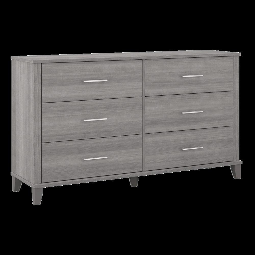 Somerset 6 Drawer Dresser in Platinum Gray - Engineered Wood