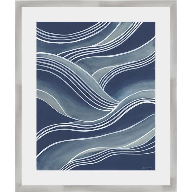 Wind & Waves III Blue Abstract Framed Graphic Print