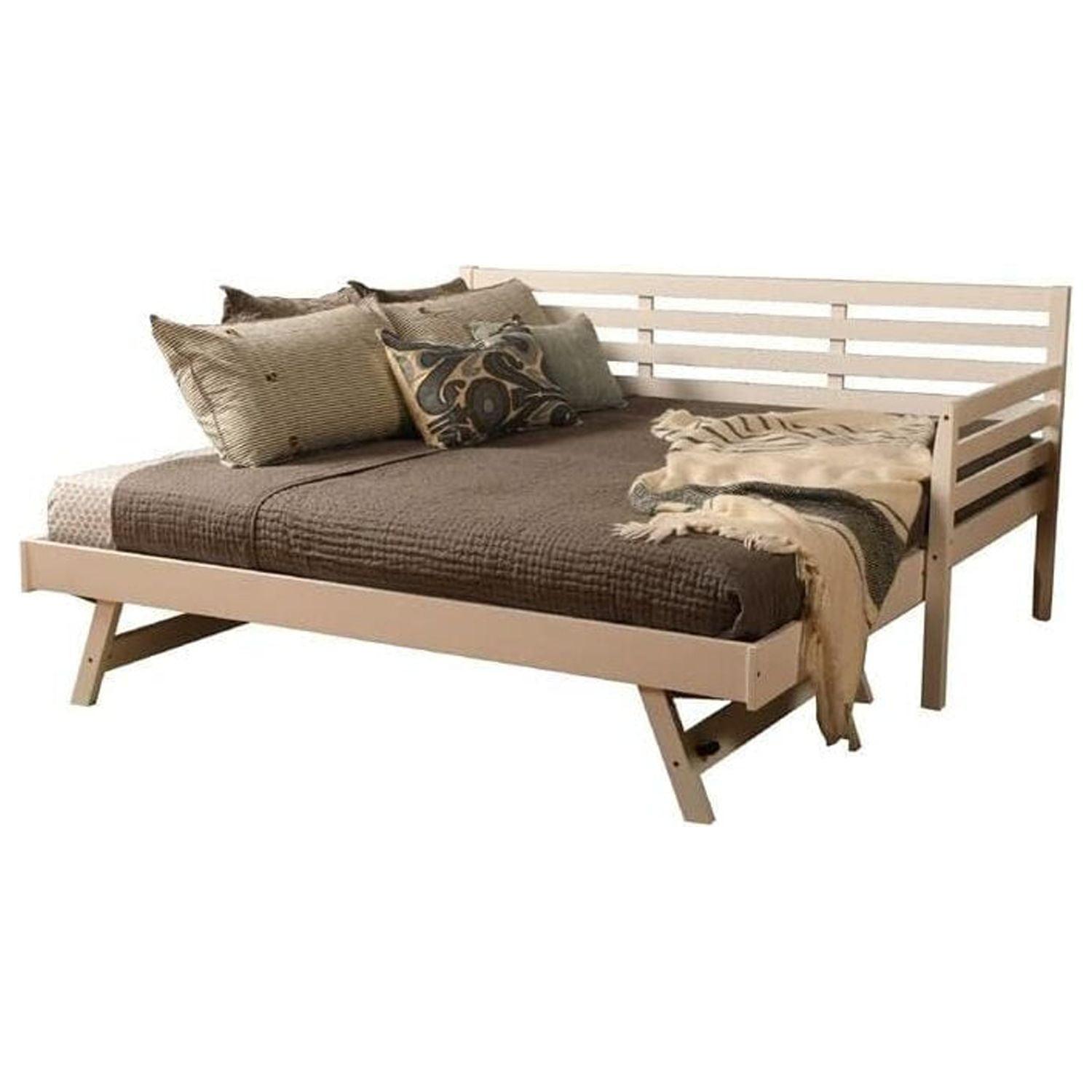 Kodiak Furniture Twin to King Size Daybed in Wood in White - Easy Assembly