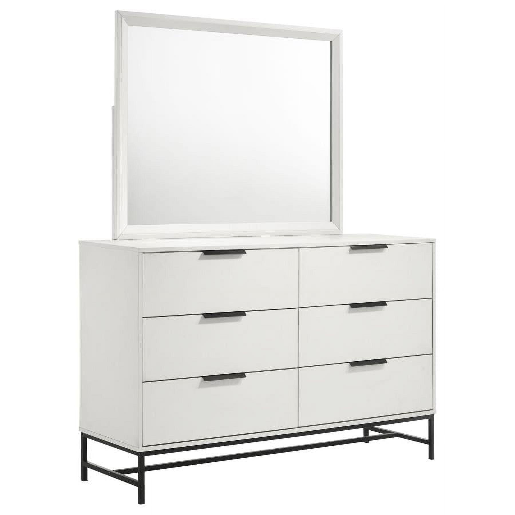 Sonora 6-Drawer Dresser With Mirror White