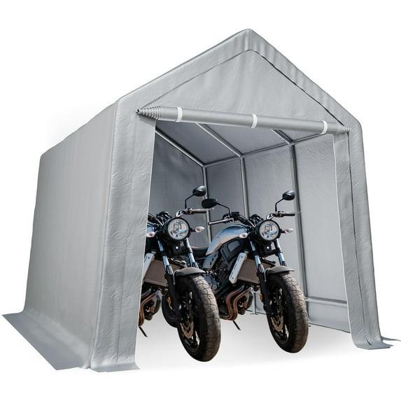 babevy Durable Canopy Carport With Storage Shed - Roll-Up Zipper Door in , 103.92" H x 96" W x 168" D