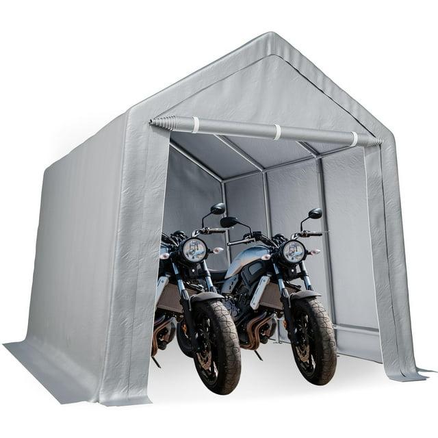 babevy Durable Canopy Carport With Storage Shed - Roll-Up Zipper Door in , 103.92" H x 96" W x 168" D