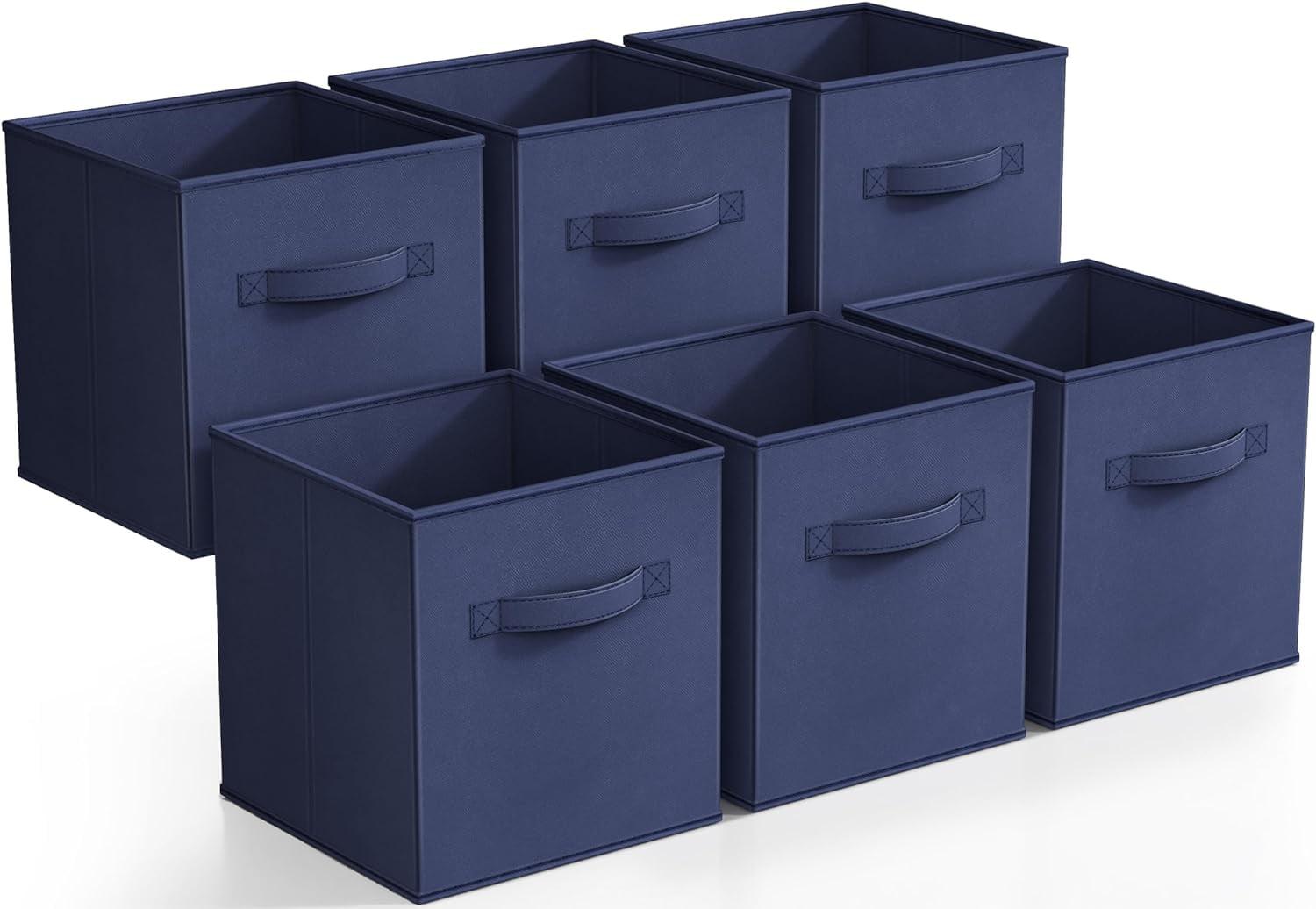 Sorbus 11 Inch Cube Storage Organizer Bins - 6 Pack