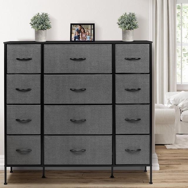 Sorbus Sorbus 12 Drawers Dresser with Steel Frame and Wood Top