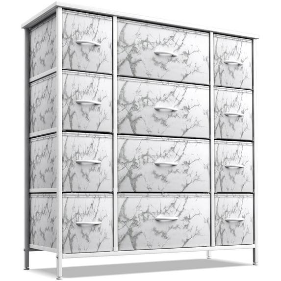 Sorbus Sorbus 12 Drawers Dresser with Steel Frame and Wood Top