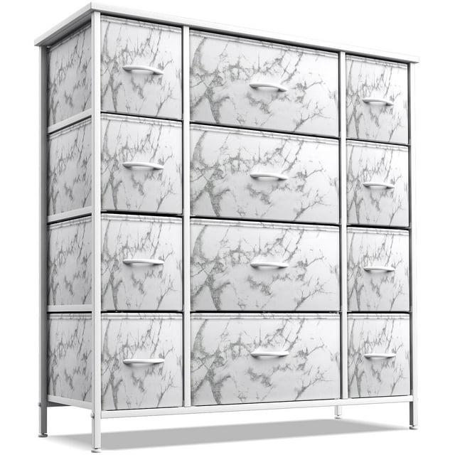 Sorbus Sorbus 12 Drawers Dresser with Steel Frame and Wood Top