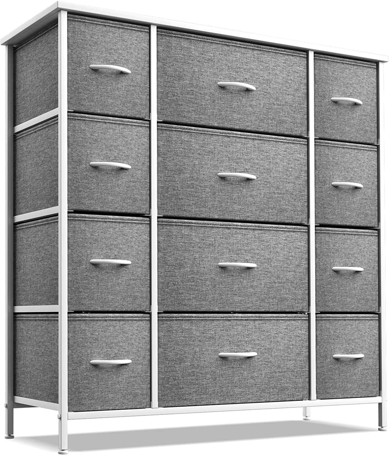 Sorbus Sorbus 12 Drawers Dresser with Steel Frame and Wood Top