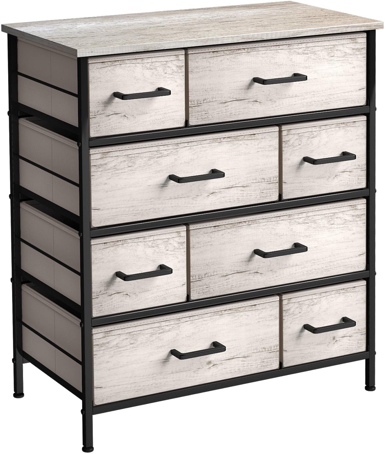 Greige Steel Frame Horizontal Nursery Dresser with Soft Close Drawers