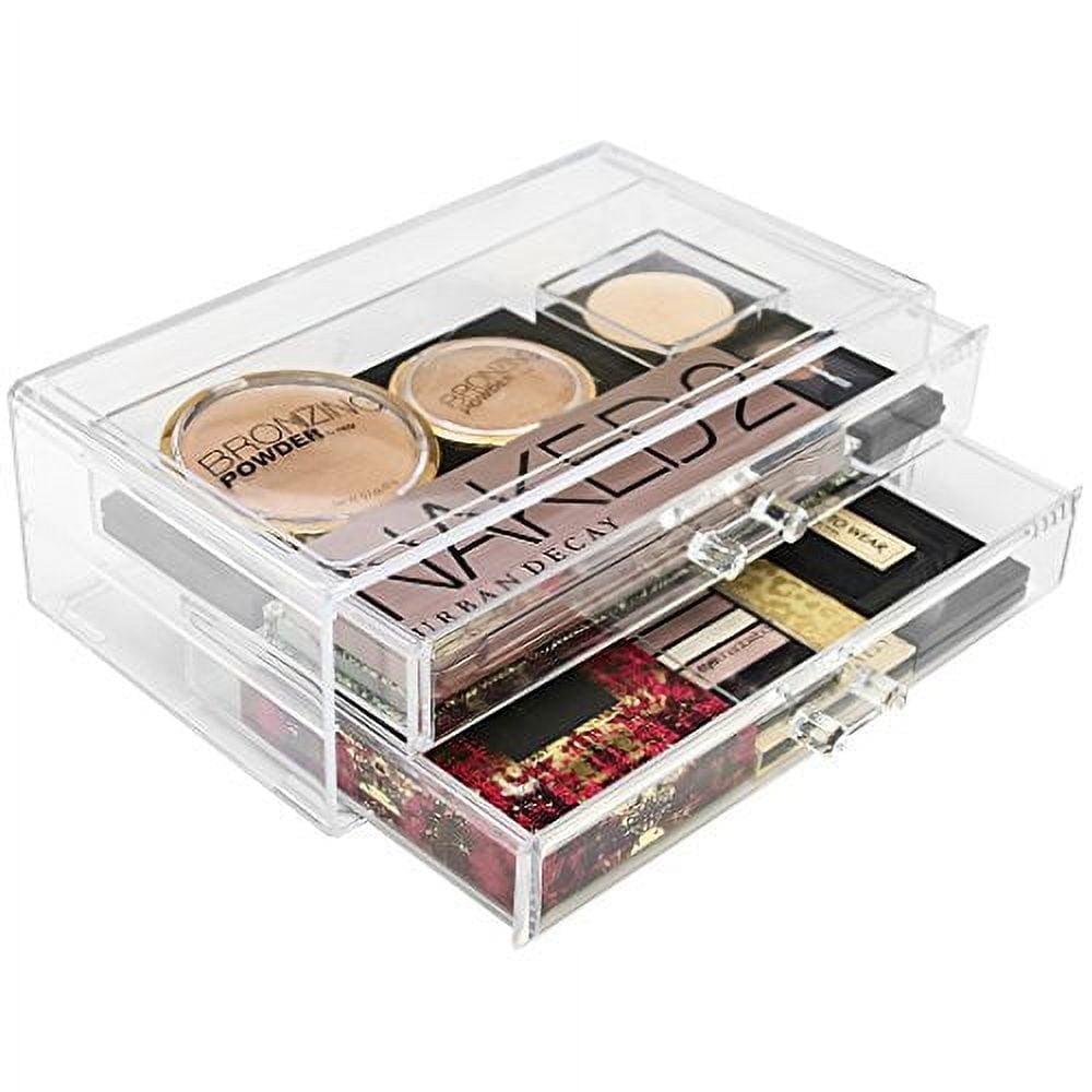 Sorbus Sorbus Stackable Clear Acrylic Makeup, Cosmetics, and Jewelry 2-Drawers Organizer