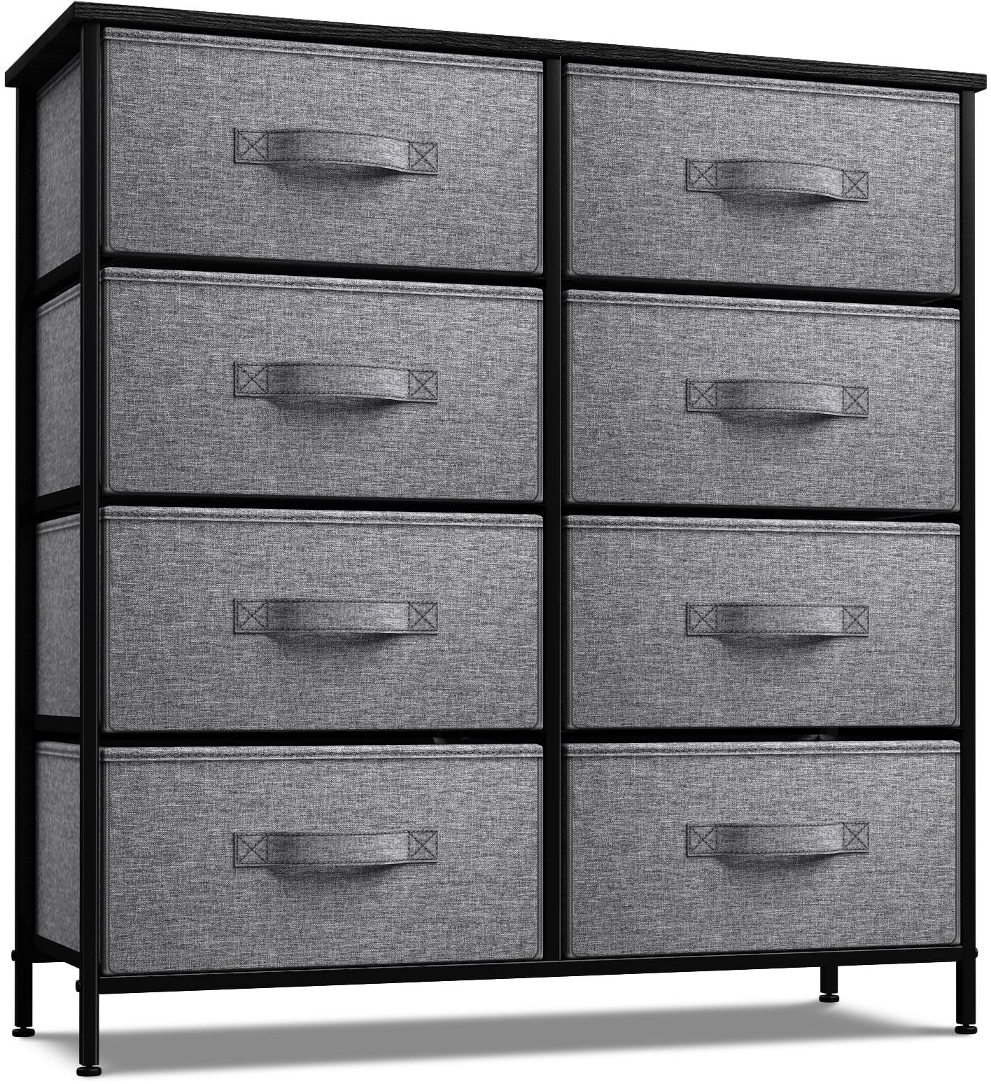 Sorbus Sorbus Dresser with 8 Drawers with Steel Frame, Wood Top, and Fabric Bins