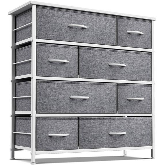 Sorbus Sorbus 8 Drawers Dresser with Steel Frame and Wood Top