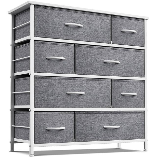 Sorbus Sorbus 8 Drawers Dresser with Steel Frame and Wood Top