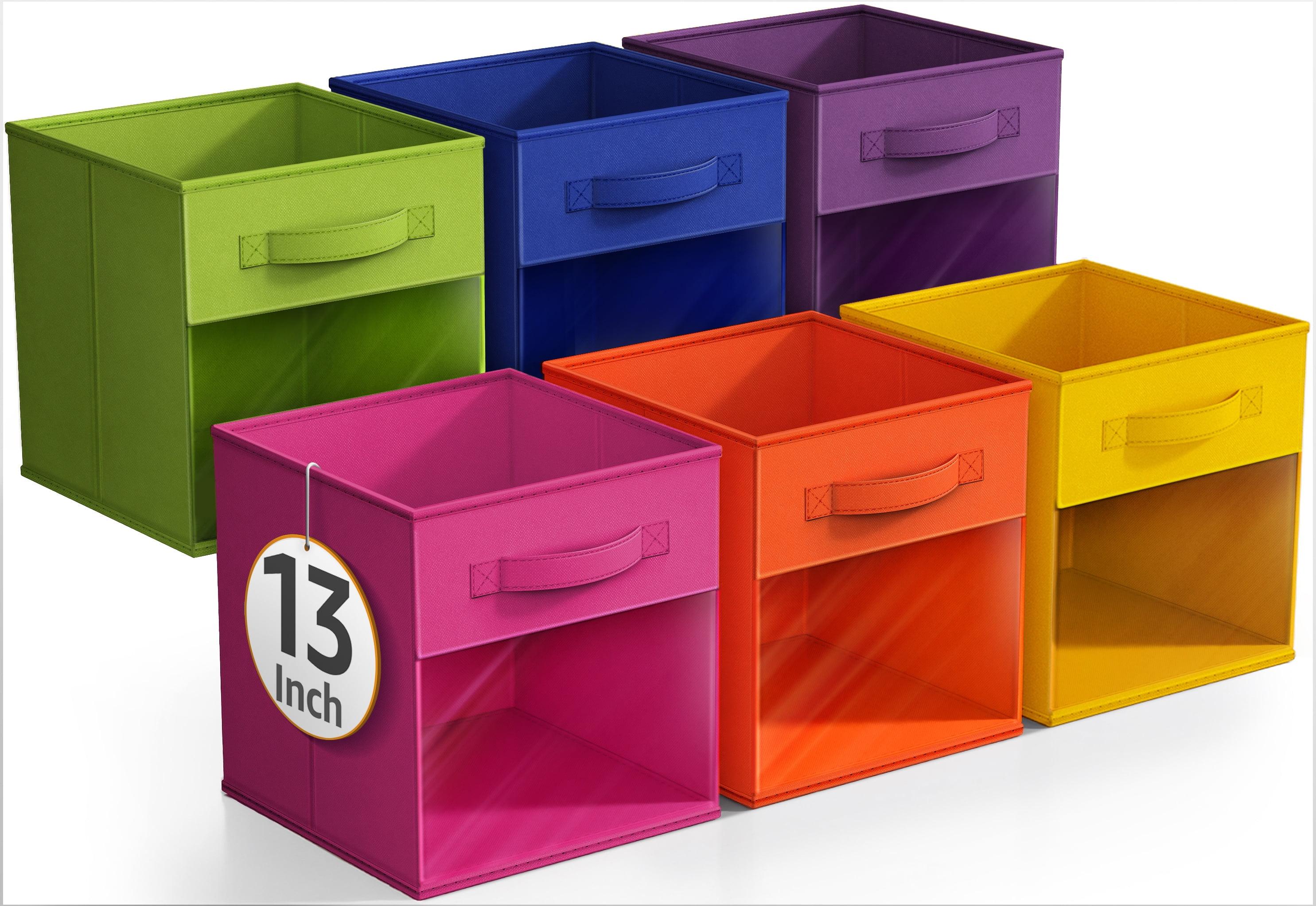 Sorbus Sorbus Storage Bins with Clear Window - 6 Foldable Baskets with Handles