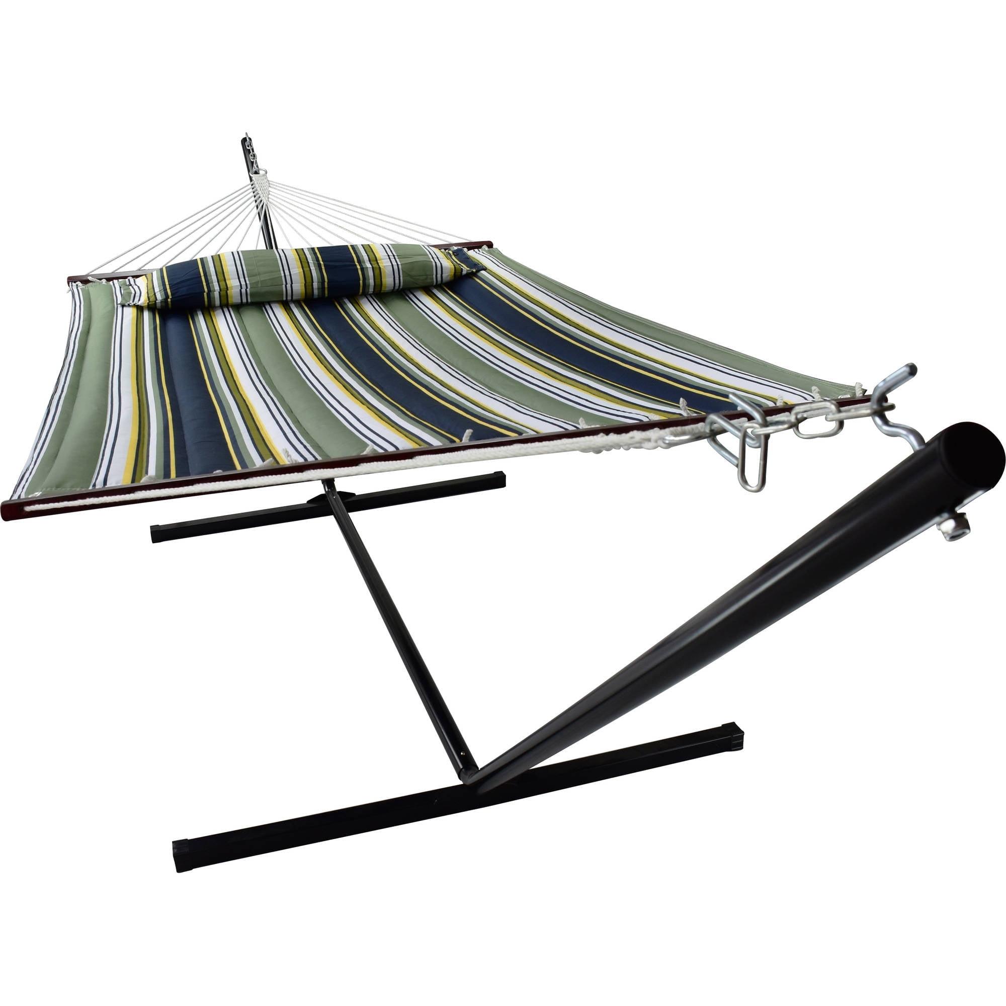 Sorbus 2-Person Quilted Fabric Hammock With Stand