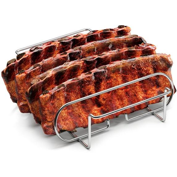 Sorbus Non-Stick Rib Rack - Holds 4 Rib Racks for Grilling & Barbecuing