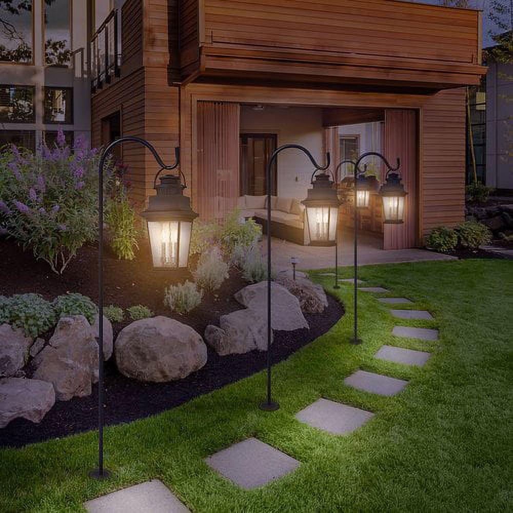 Sorbus Shepherd's Hooks - Set of 4 Extendable Garden Planter Stakes for Bird Feeders, Outdoor D cor, Plants, Lights, Lanterns, Flower Baskets, and More! Heavy Duty - Up to 6.5 Lbs. (4 Pack)