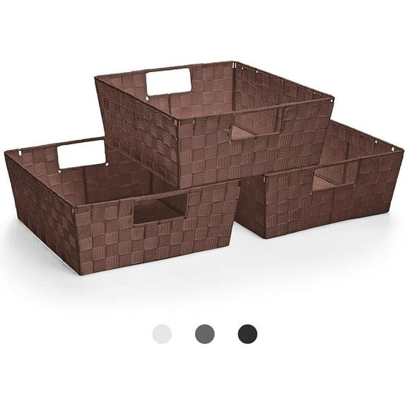 Sorbus Sorbus Stackable Wicker Tote Woven Basket with Handles 3 Pack