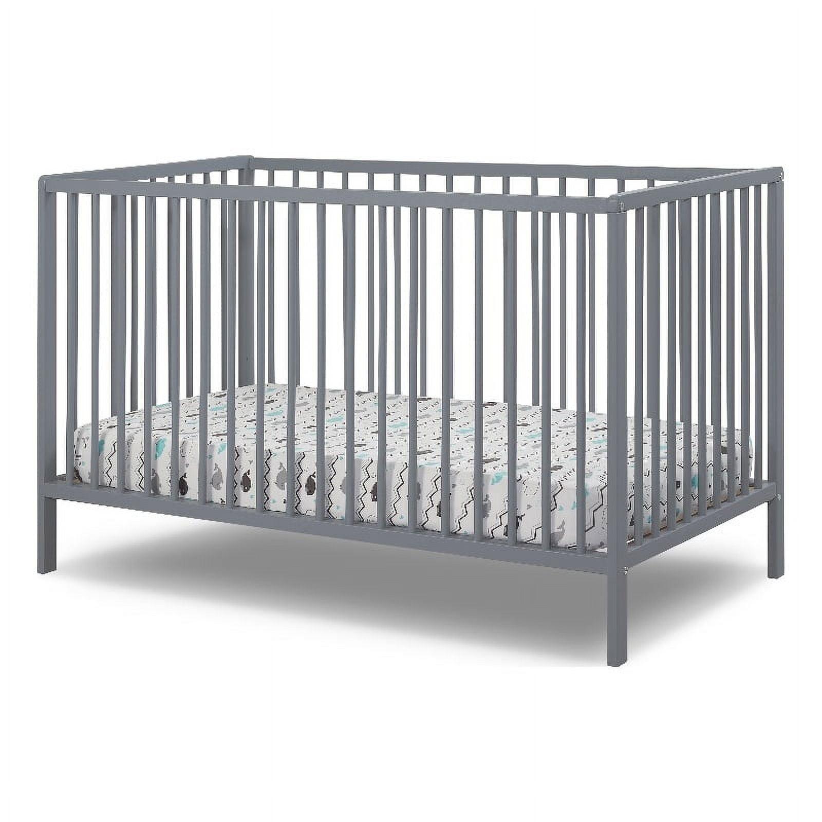 Gray Beechwood 3-in-1 Convertible Crib