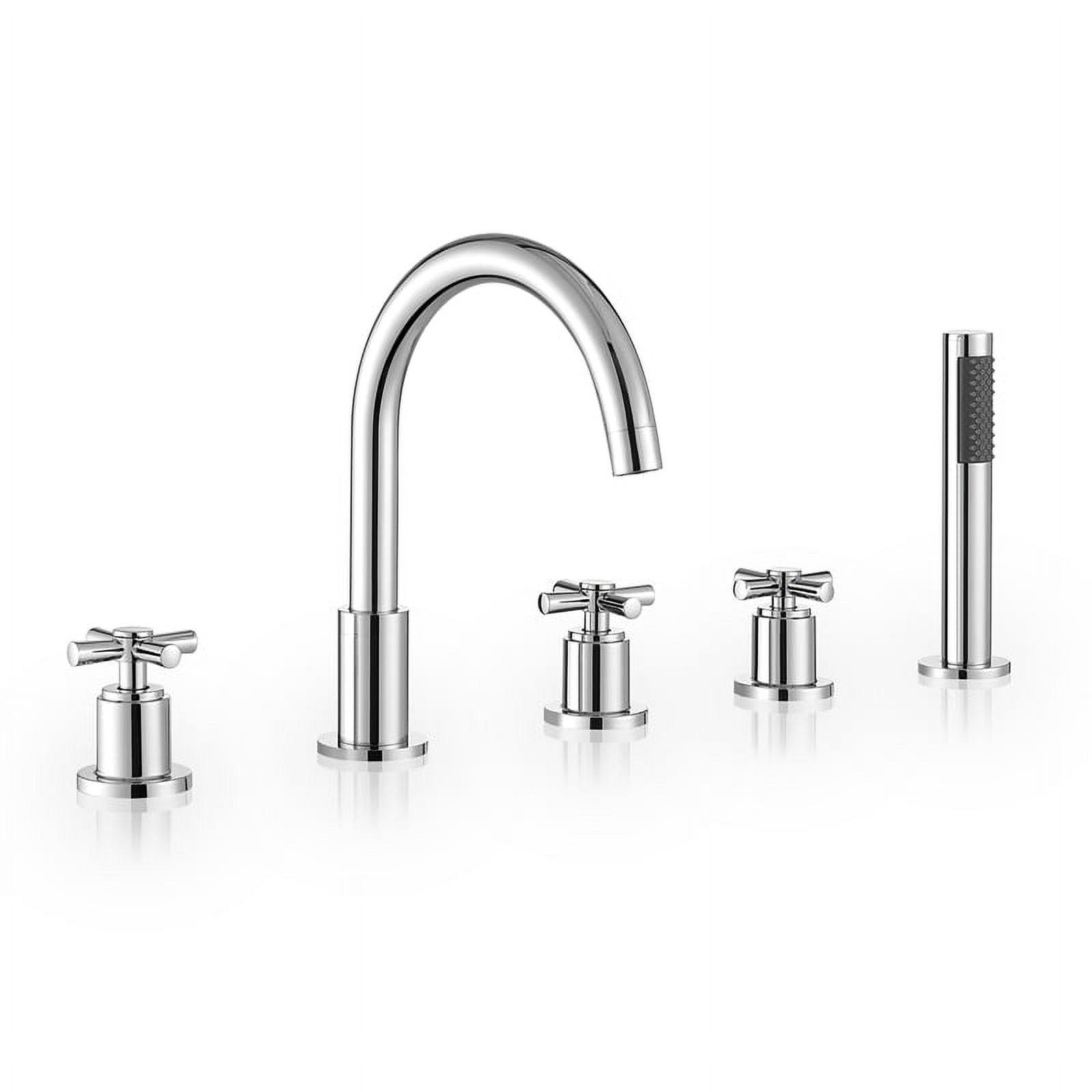 Sorlia Chrome Deck-Mount Roman Tub Faucet with Handshower