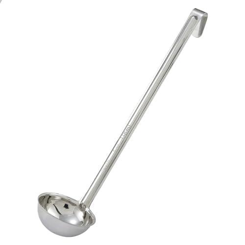 4 oz Silver Stainless Steel Soup Ladle with Hook Handle