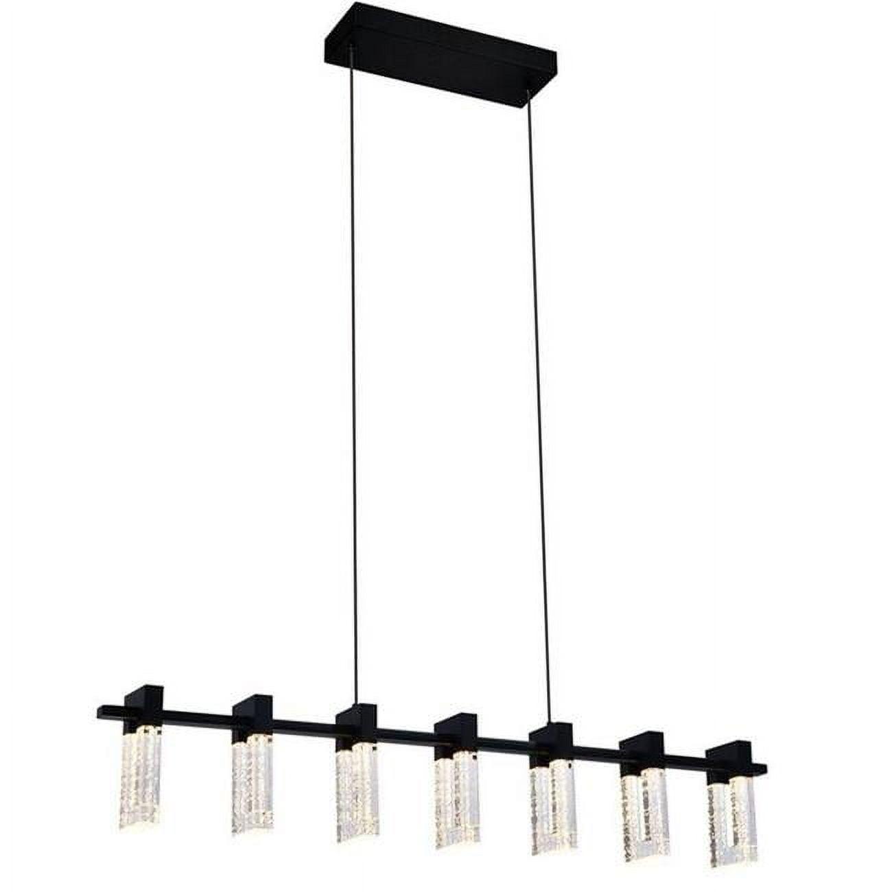 Sorrento 40-in 7-Light Height Adjustable ETL Certified Integrated LED Linear Chandelier