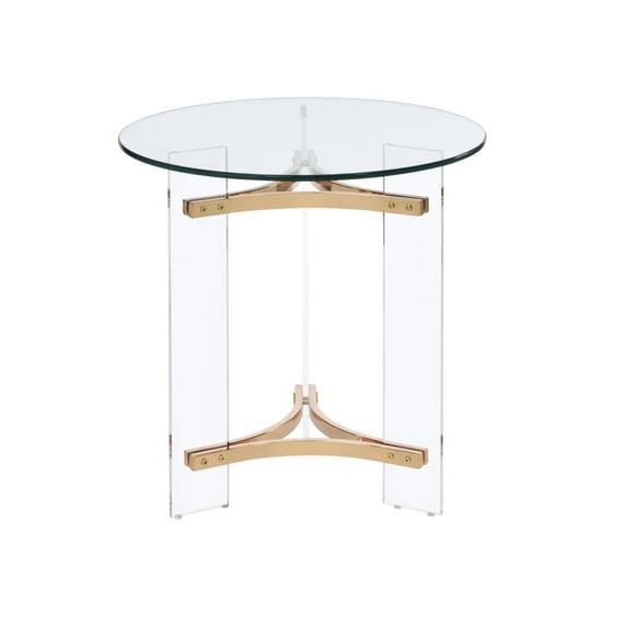 23" Sosi Accent Table Gold Finish - Acme Furniture