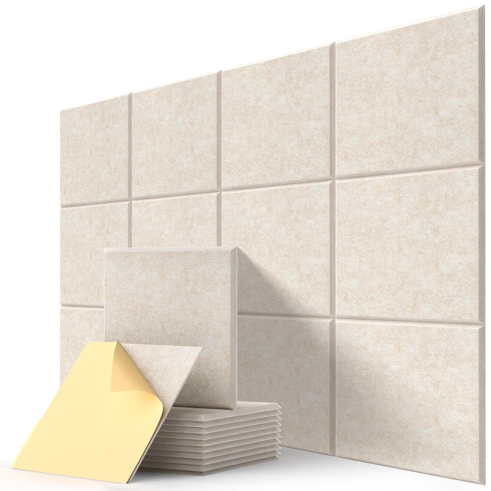 Shallow Camel Self-Adhesive Acoustic Wall Panels 12-Pack