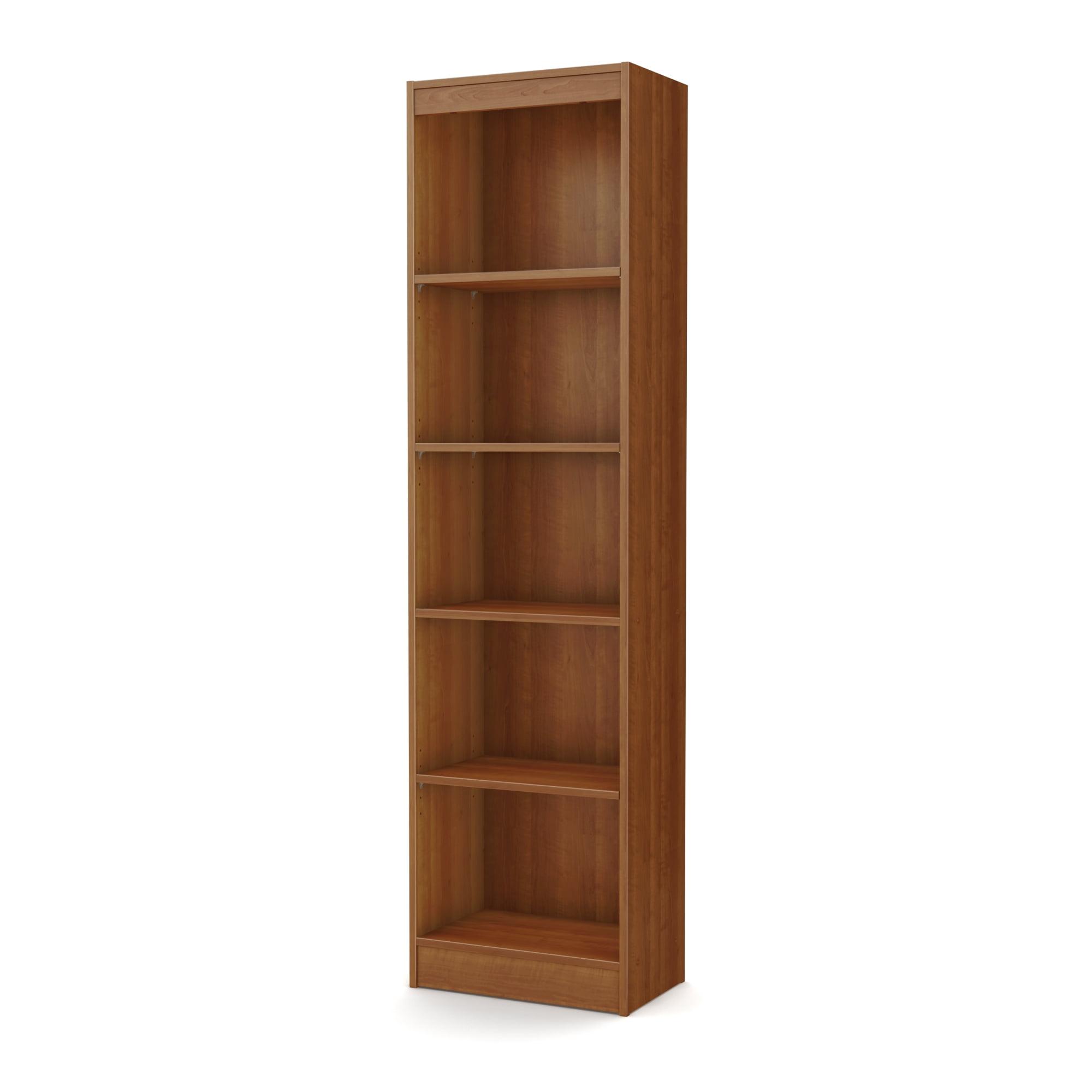 Axess Narrow 5-Shelf Narrow Bookcase Pure White