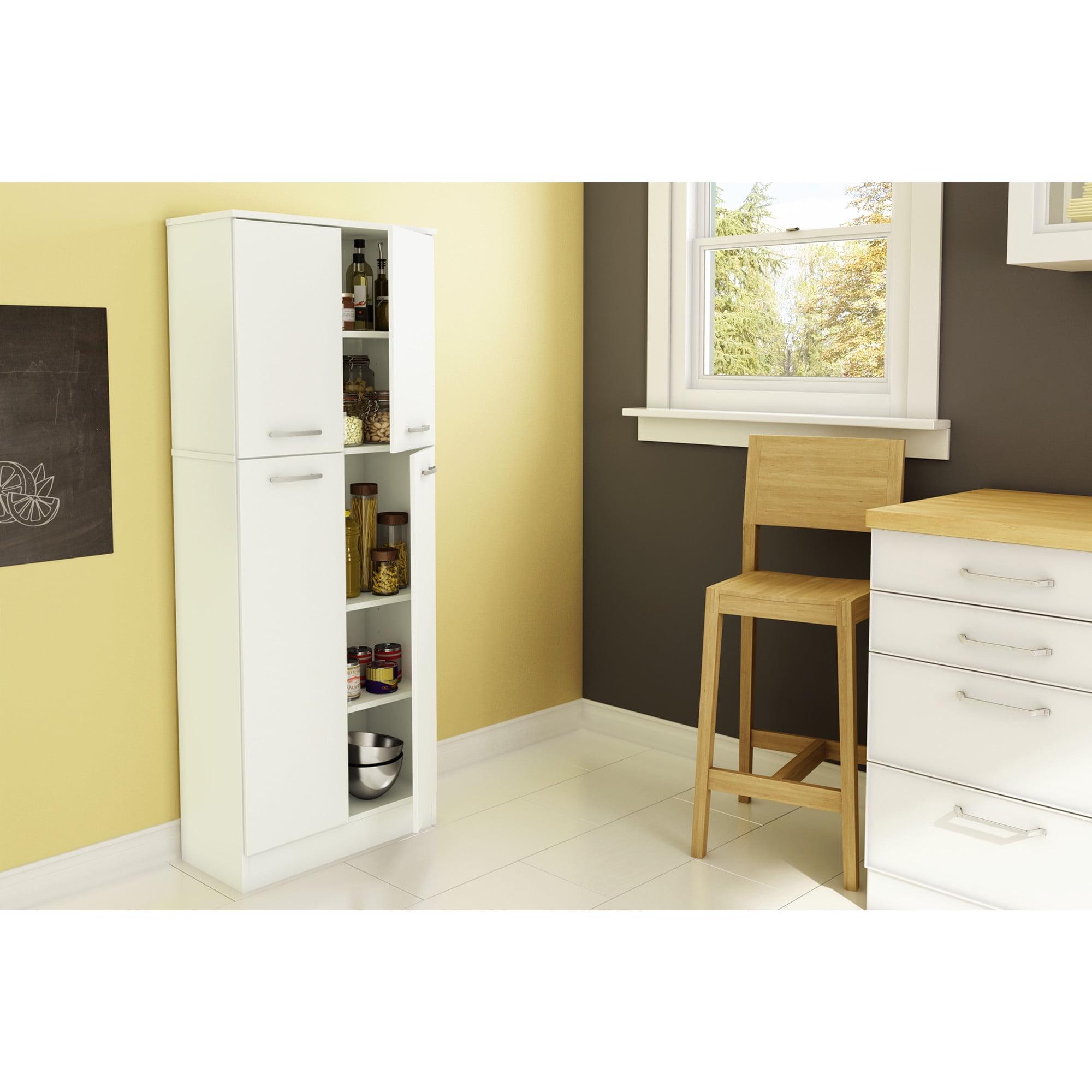 South Shore Axess White 4-Door Kitchen Storage Pantry