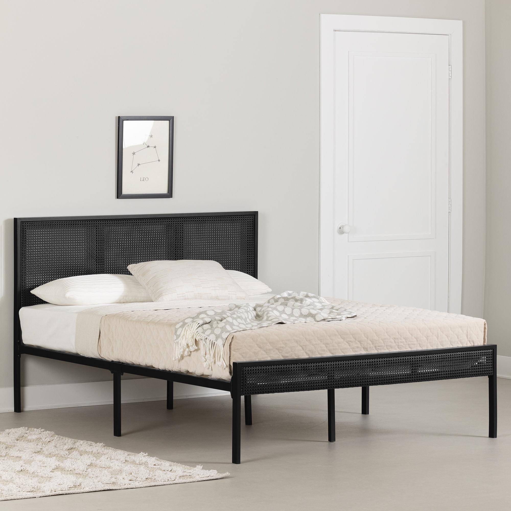 Full Bloom Metal Kids' Platform Bed with Natural Cane - South Shore