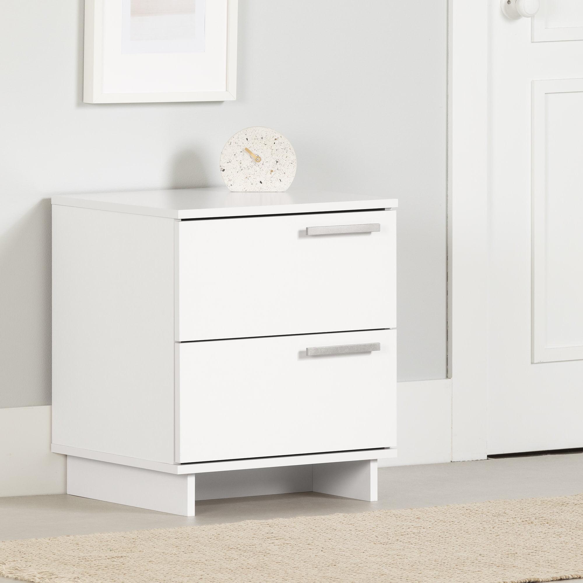 South Shore Cavalleri, Scandinavian Nightstand,  White