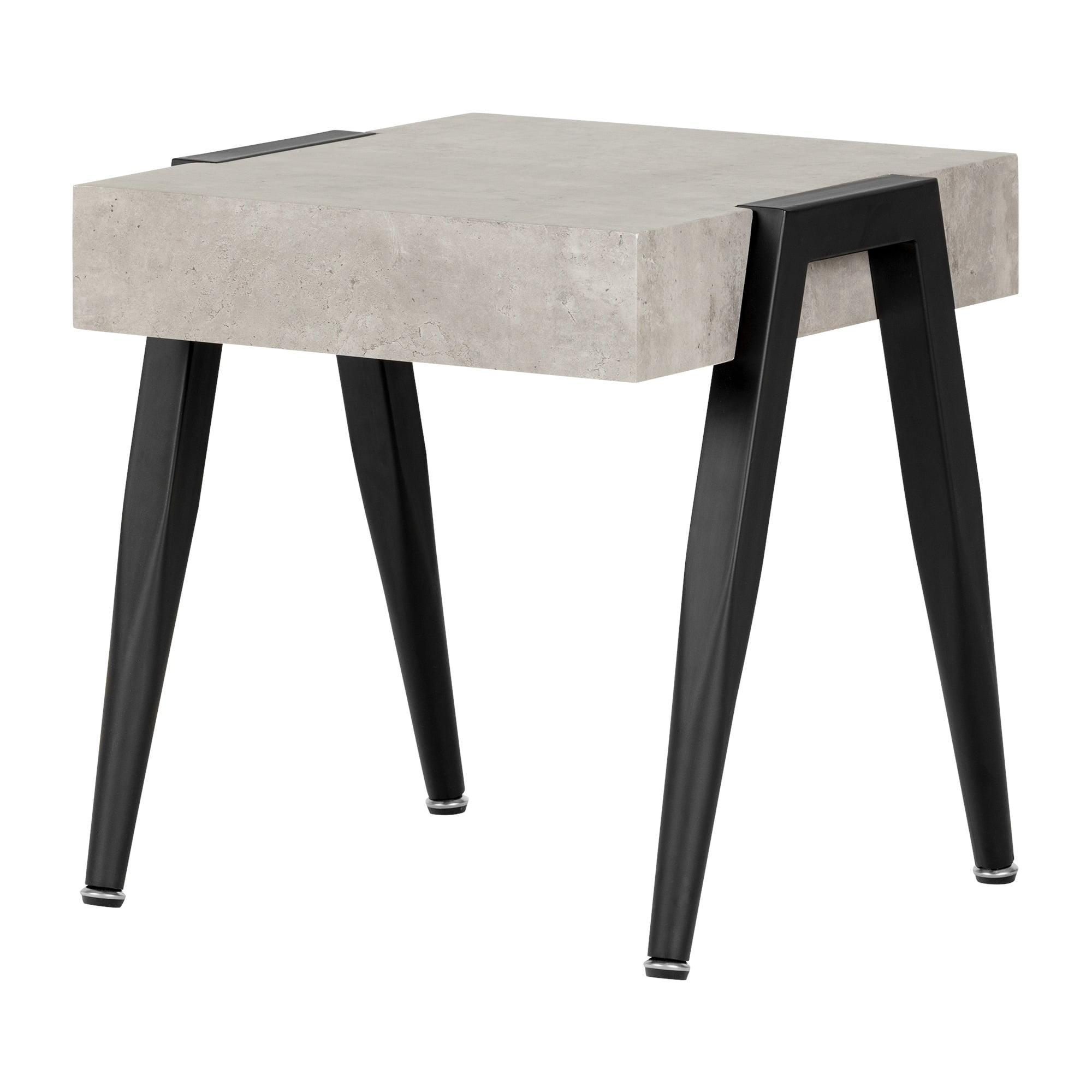 City Life End Table Concrete Gray/Black - South Shore