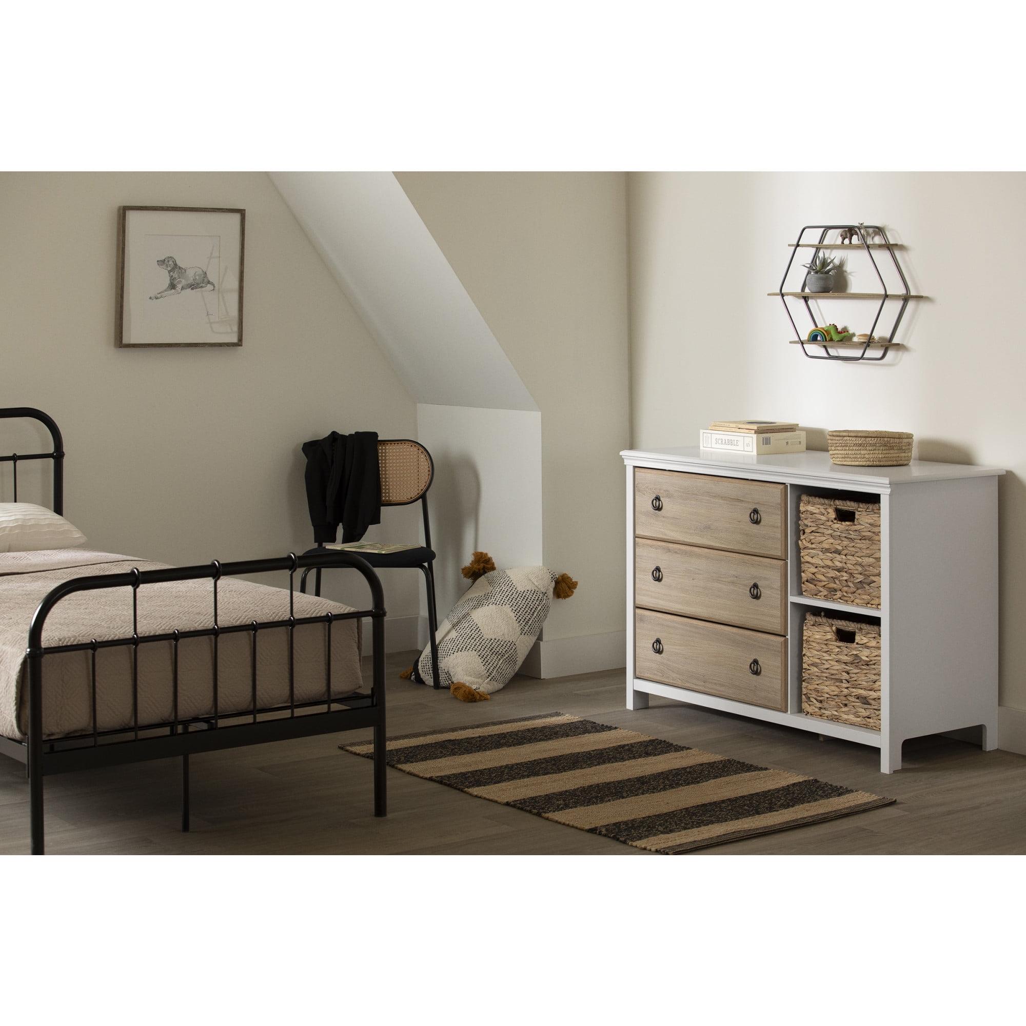 South Shore Cotton Candy 3-Drawer Dresser with Baskets
