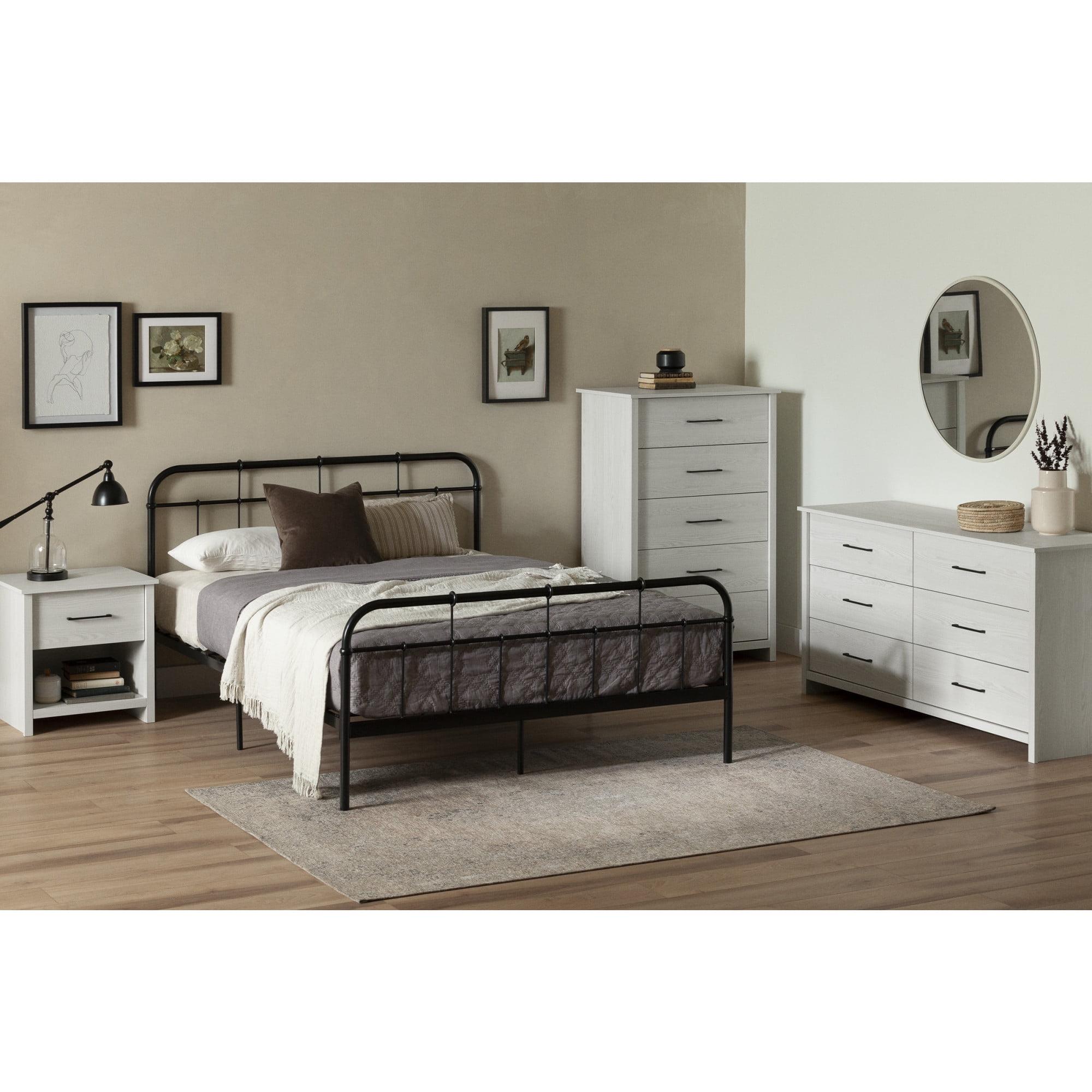 South Shore Fernley Complete Bed Pure Black