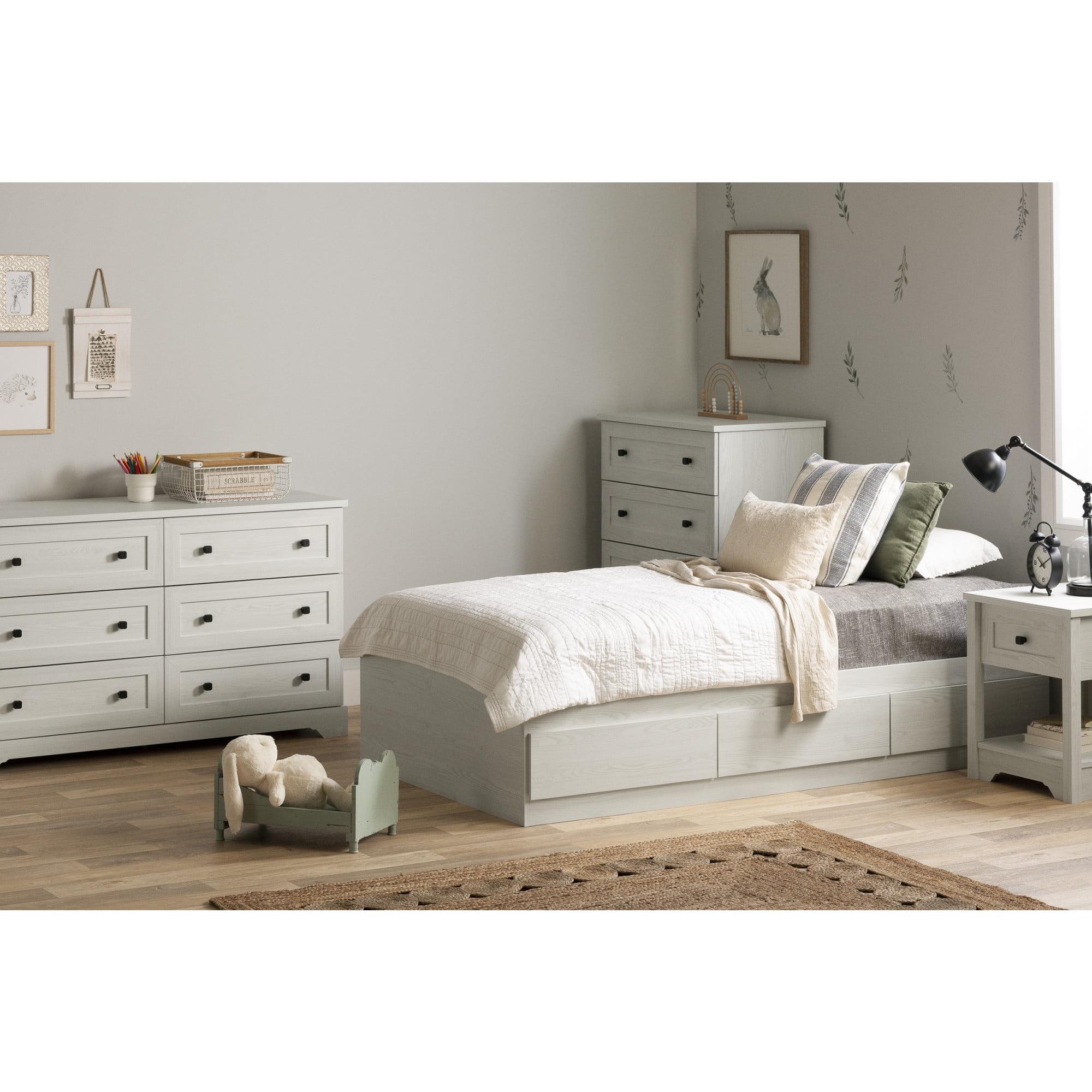 White Pine Farmhouse Double Dresser with Six Drawers