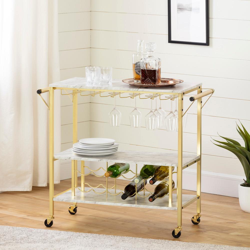 Maliza Metal Bar Cart