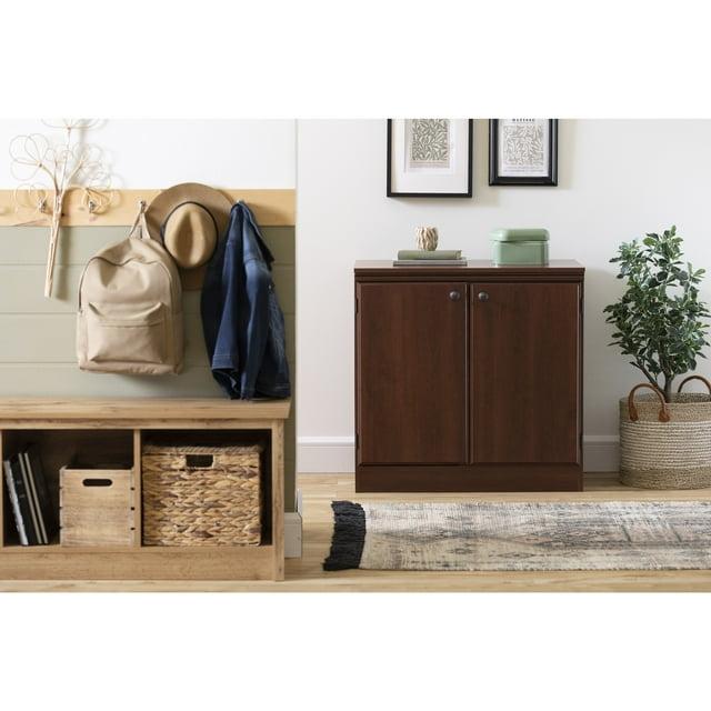 2 Door Morgan Storage Cabinet Royal Cherry - South Shore: Laminated Particleboard, Adjustable Shelves