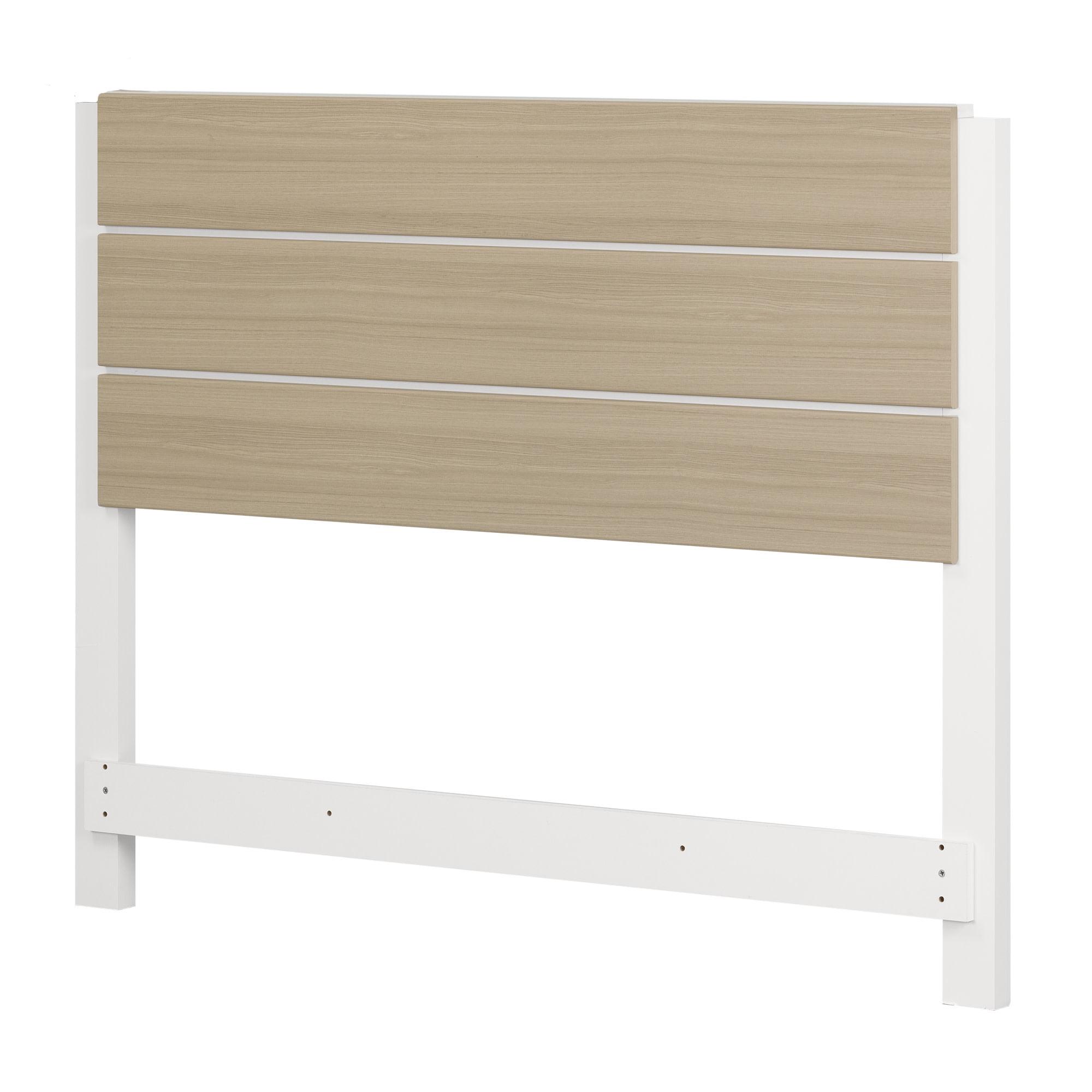 South Shore Munich Headboard Full White and Soft Elm