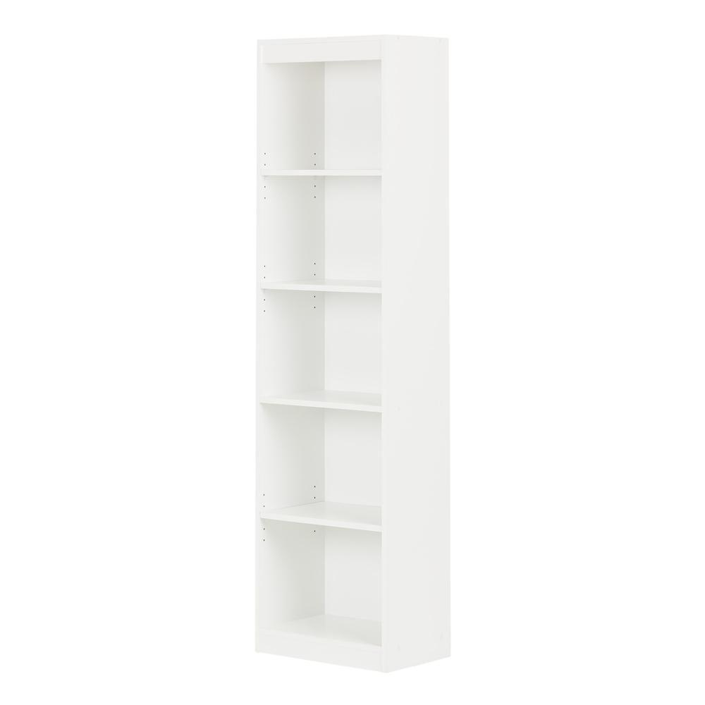 Pure White Adjustable 5-Shelf Kids' Bookcase