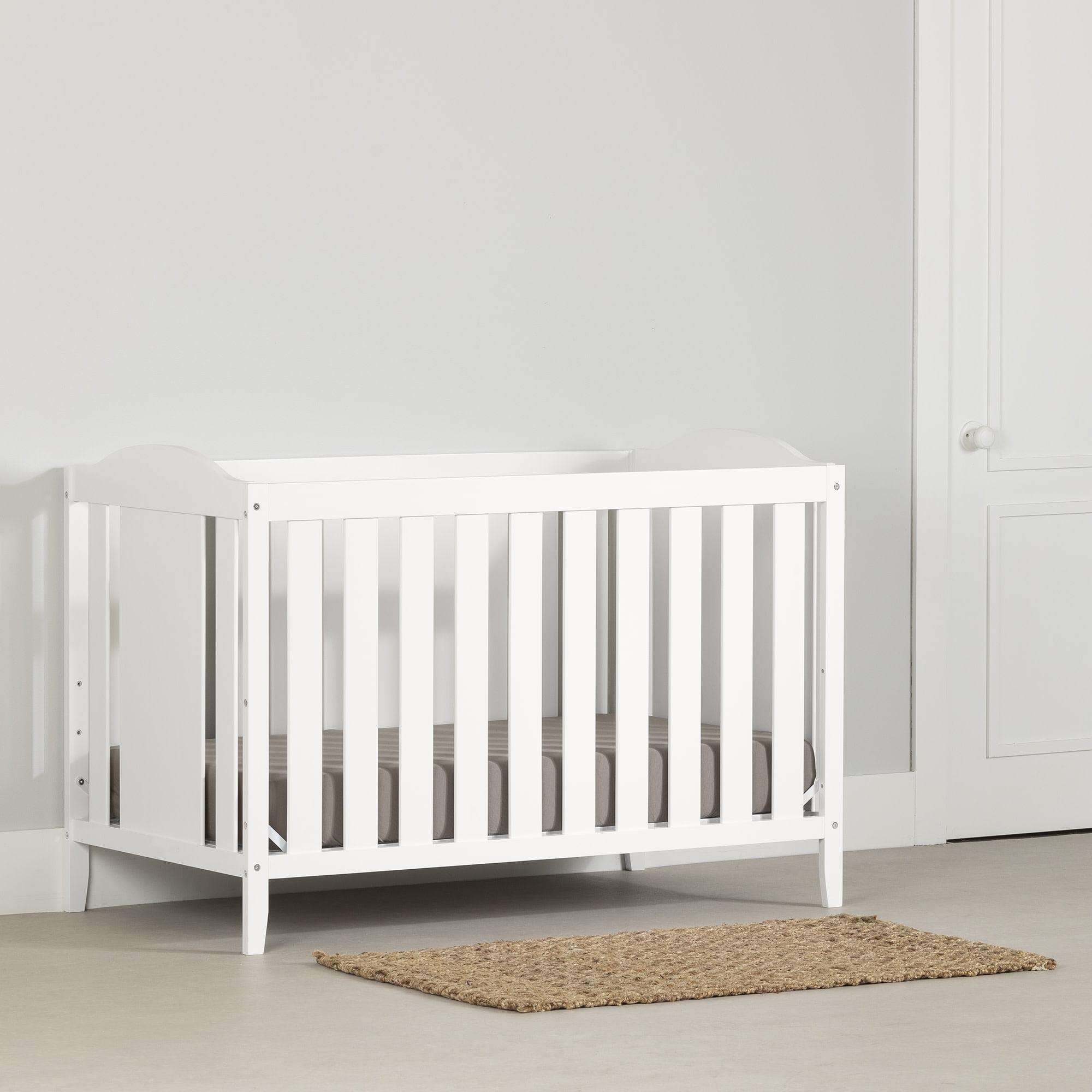 Pure White Scandinavian Convertible Wood Crib