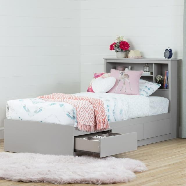 South Shore Vito Mates Bed With Bookcase Headboard Set