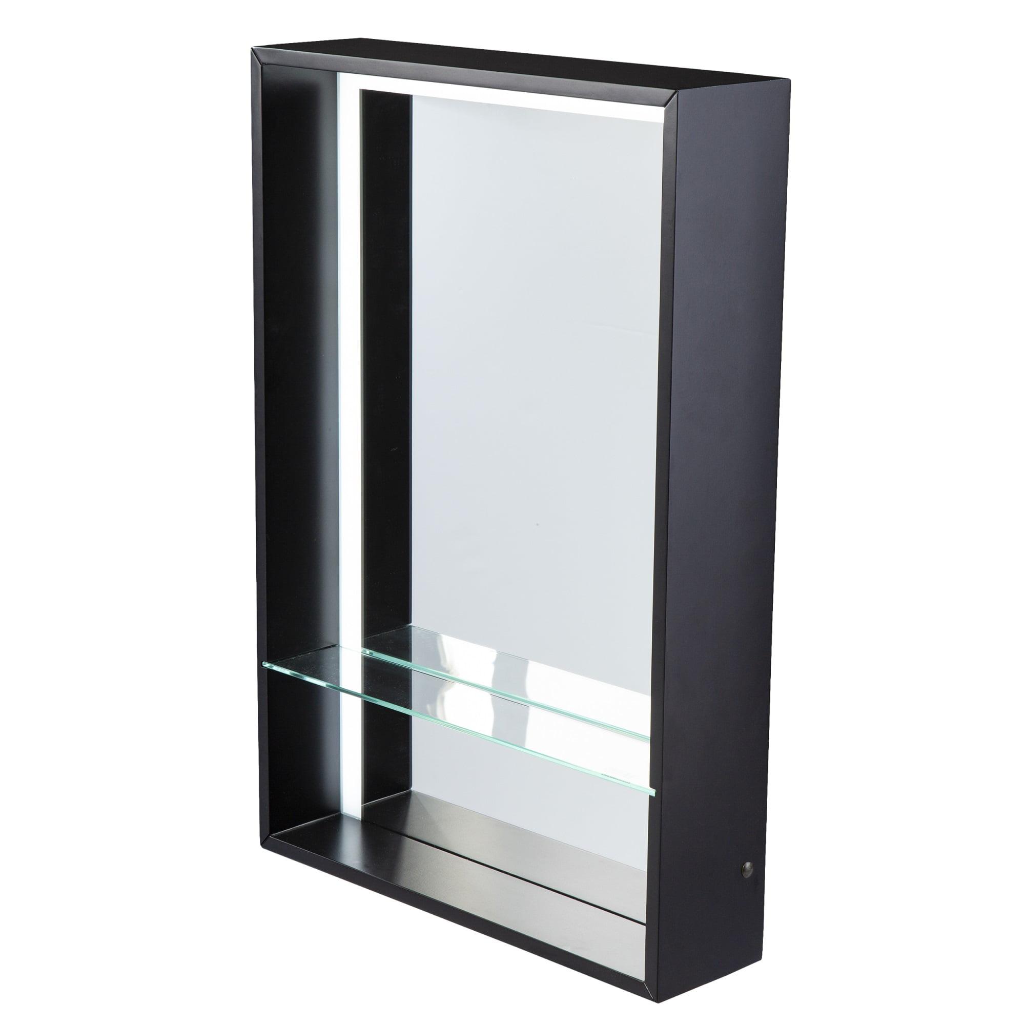 Wervin Lighted Mirror with Shelf - WS1095417 - Black - SEI